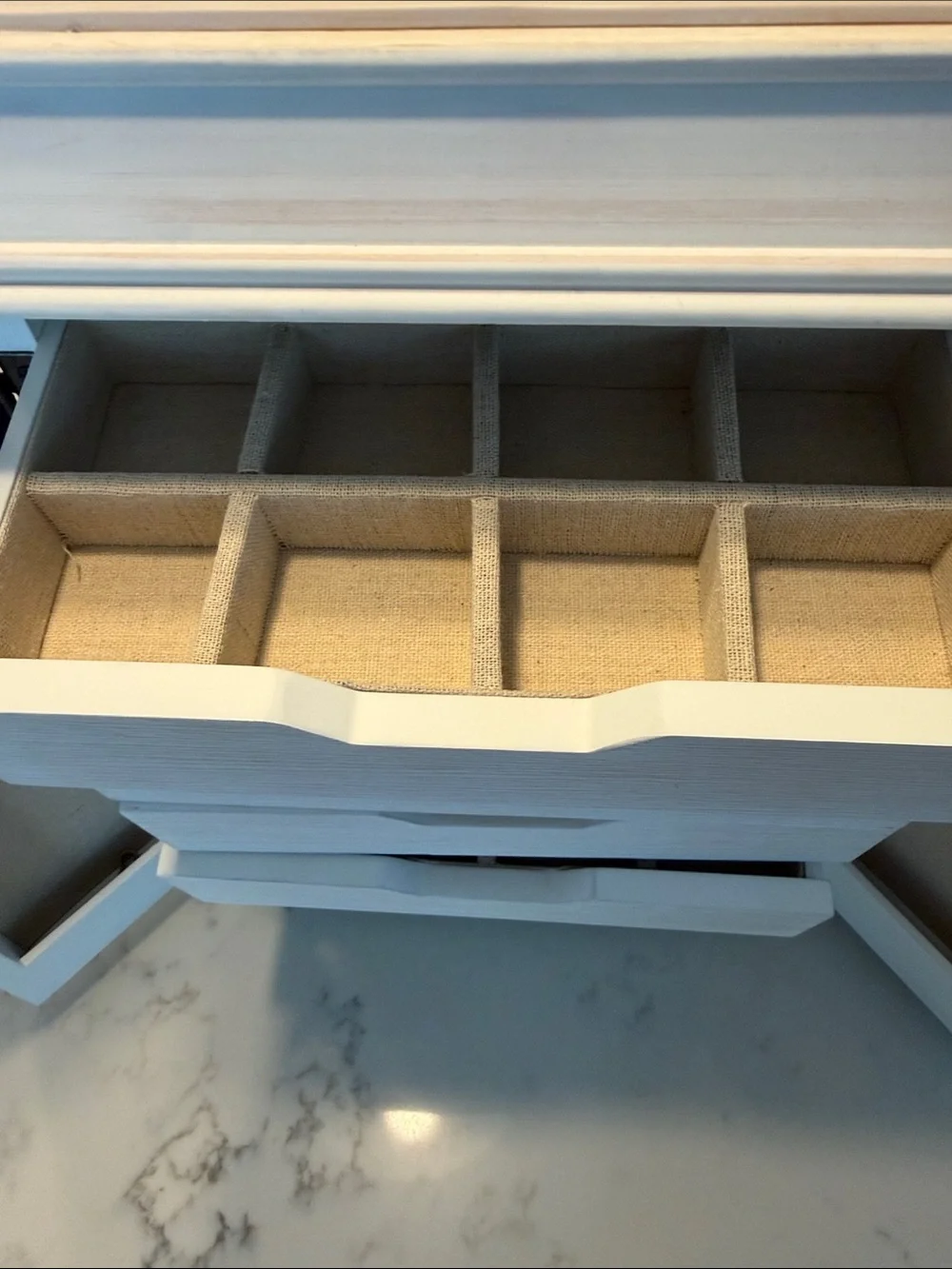 Pottery Barn White Wood Jewelry Storage Cabinet Armoire.